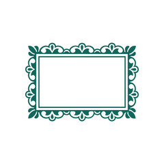 Wedding card decorative frame vector element.