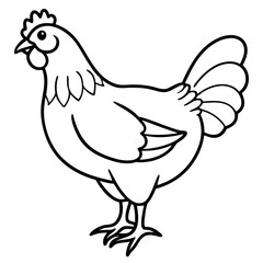 Obraz premium Minimalist Chicken Vector