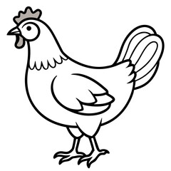 Minimalist Chicken Vector