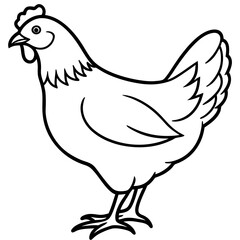 Minimalist Chicken Vector