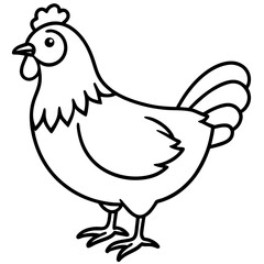 Minimalist Chicken Vector