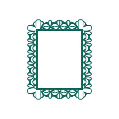Wedding card decorative frame vector element.