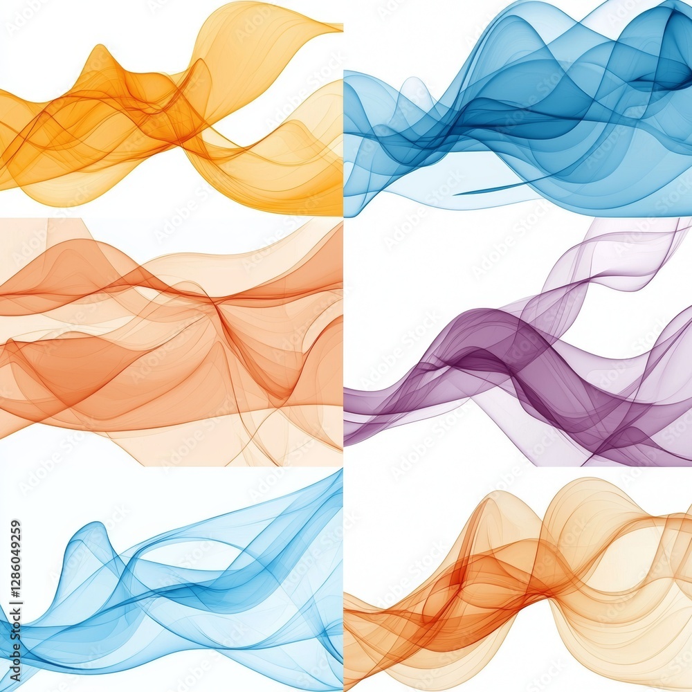 Poster bright fresh speed and mild spring light waves are collected in smooth lines, creating a modern illu