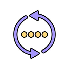 Icon a progress, isolated against a clean background.
