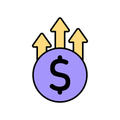 Icon a profit, isolated against a clean background.