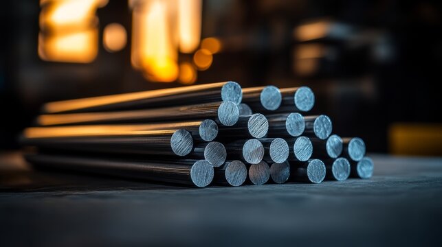 Stack of metal rods with a few of them being bent. The rods are silver and appear to be of varying sizes