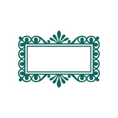 Wedding card decorative frame vector element.