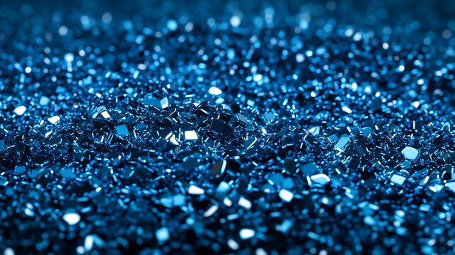 Sapphire Shard Digital Render: Close-Up Texture AI Generated