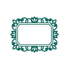 Wedding card decorative frame vector element.