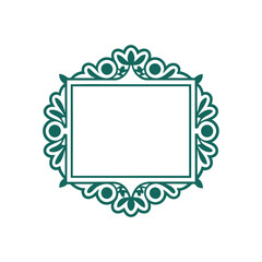 Wedding card decorative frame vector element.