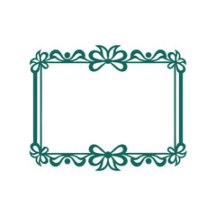 Wedding card decorative frame vector element.