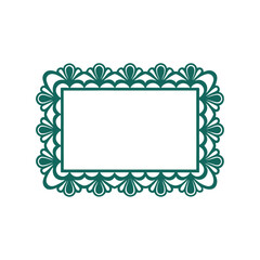Wedding card decorative frame vector element.