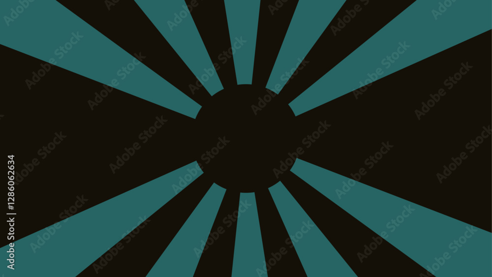 Leinwandbilder Abstract retro starburst rays with Funky ray elements, circle motifs. Spiral radial striped backdrop design. Psychedelic spiral with radial Swirl twisted retro background. sun with wavy rays Poster su