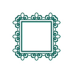 Wedding card decorative frame vector element.
