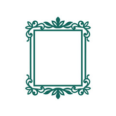 Wedding card decorative frame vector element.