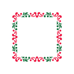 Wedding card decorative frame vector element.