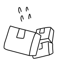 delivery box line style