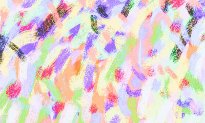 multi-colored smears create an interesting background