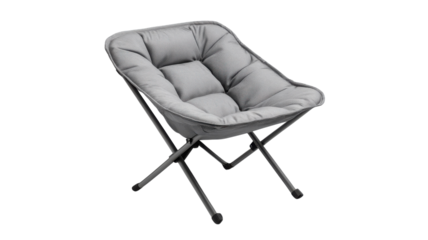 Comfortable gray lounge chair perfect for relaxing in living spaces or dorm rooms during any time of day