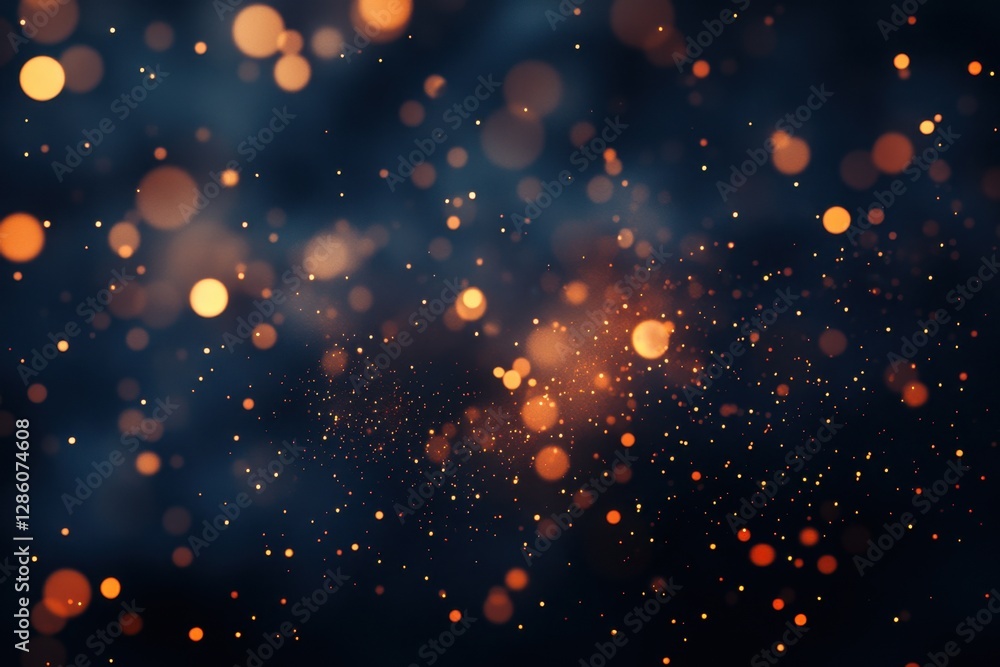 Poster dazzling glimmers of light swirl through a deep night sky, creating a magical atmosphere of wonder a