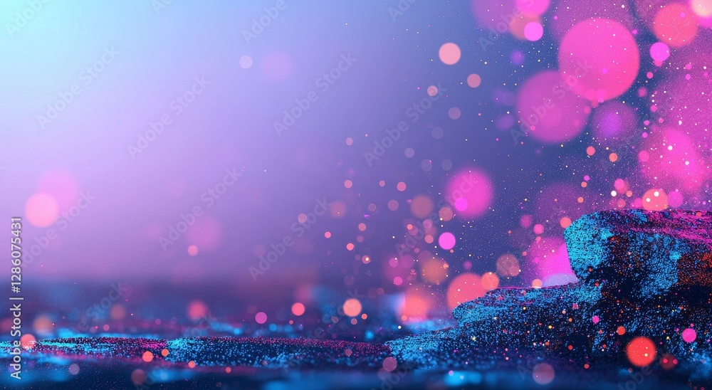 Aufkleber the rainbow’s colorful rays proliferate, overlapping to form part of the background