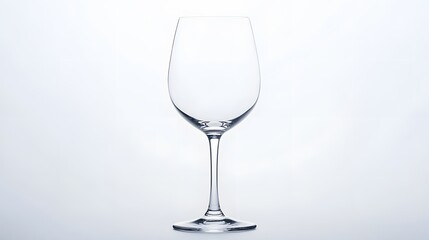 Fototapeta premium A crystal-clear wine glass, isolated on white