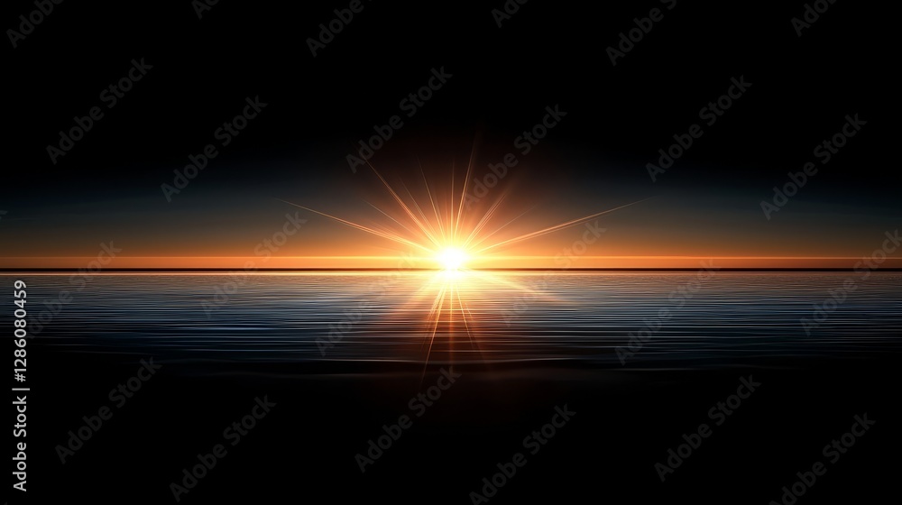 Poster a black background adorned with a lens flare glow. quick to apply as an overlay or screen filter to 