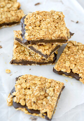 Oats cake with chocolate