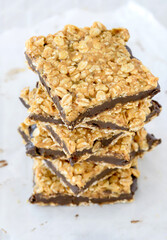 Oats cake with chocolate