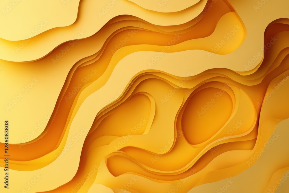 Poster fluid patterns of golden tones create a warm and inviting abstract landscape of texture and depth. g