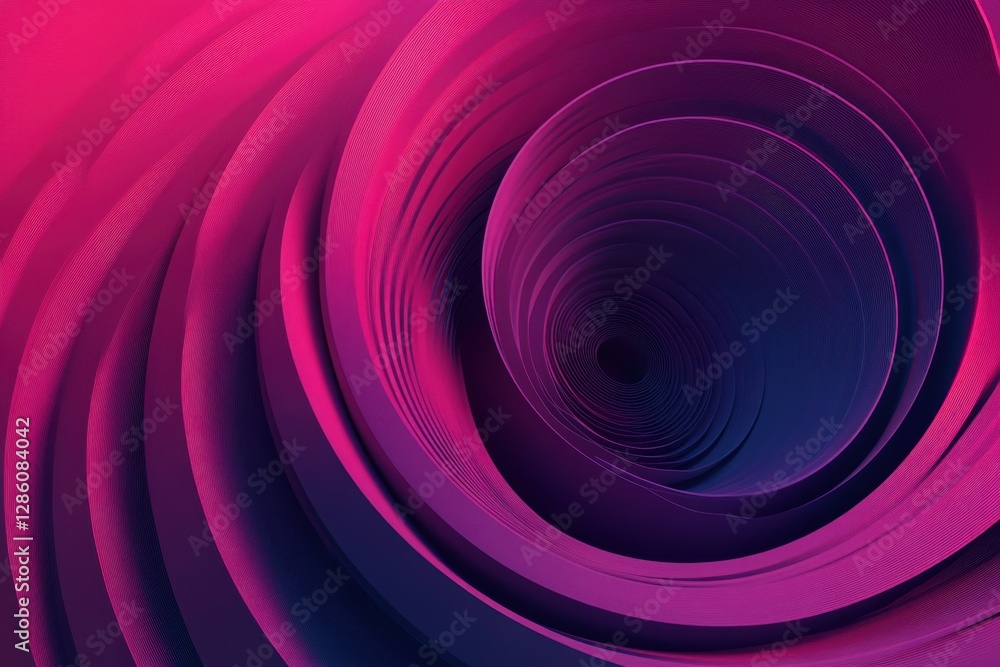 Poster swirling patterns of vibrant pink and deep blue create a mesmerizing vortex in an abstract digital a