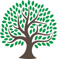 Obraz premium Elegant stylized tree graphic design, tree vector illustration 