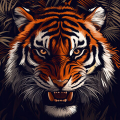 Tiger head vector