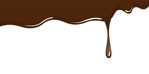 Melted chocolate vector eps10