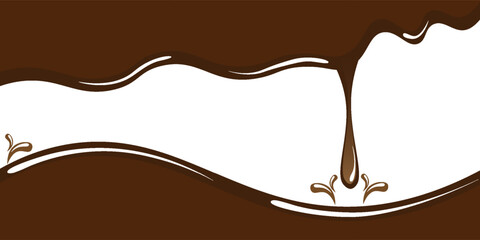 Melted chocolate vector eps10