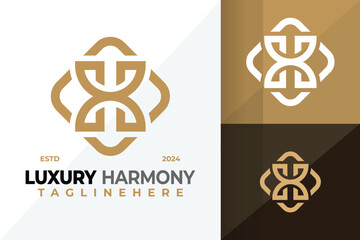 Letter H Luxury Symbol Logo Icon Vector Design Illustration