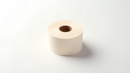 "High-Resolution Stock Image of a White Paper Roll &ndash; Minimalist Product Photography"