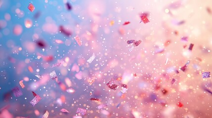 Pink and Purple Glitter Confetti Celebration
