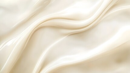 Naklejka premium The elegant beige liquid silk with smooth and reflective surfaces