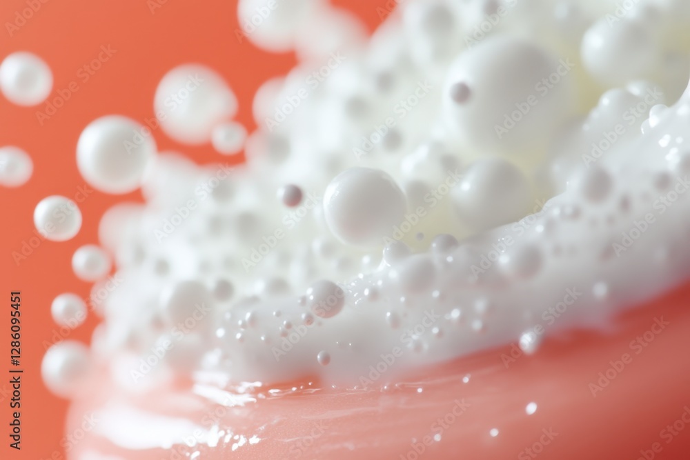 Poster bubbles dance playfully on a vibrant surface, capturing a sense of joy and movement in a whimsical e