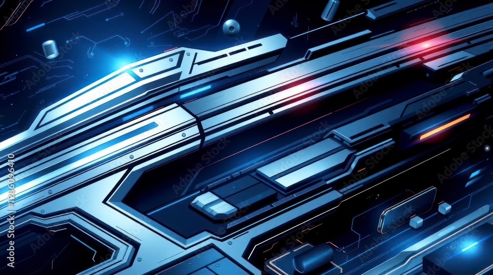 Poster design an abstract background in a futuristic sci-fi style