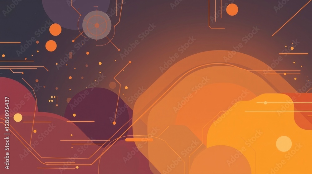 Poster design an abstract background in a futuristic sci-fi style
