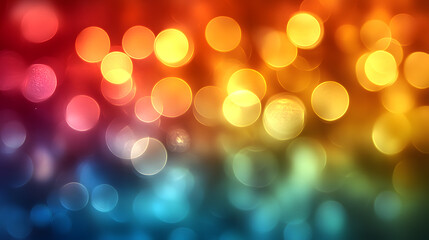 Fototapeta premium Chromatic Celebration: A symphony of colors explodes in a captivating display of bokeh lights, creating a mesmerizing background that evokes feelings of festivity and wonder.