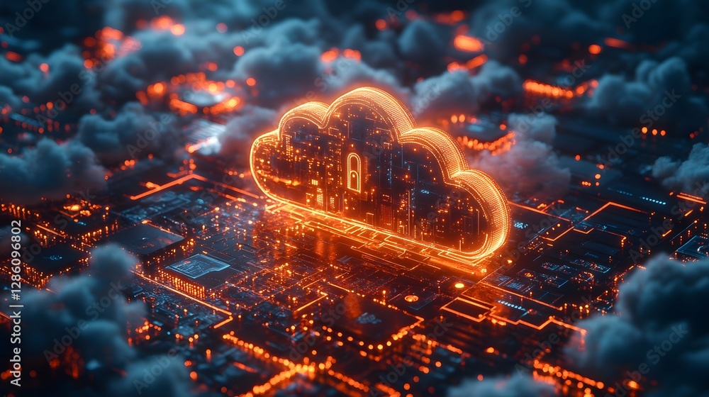 Poster cloud computing security events digital environment conceptual data protection in cloud infrastructu