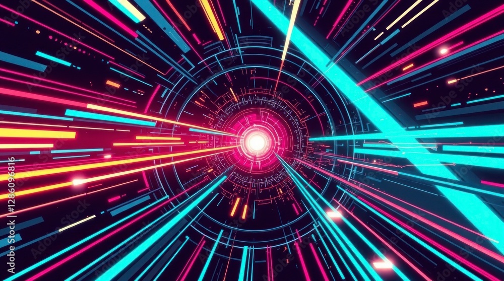 Poster design an abstract background in a futuristic sci-fi style