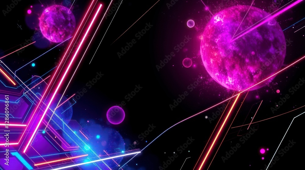Poster design an abstract background in a futuristic sci-fi style