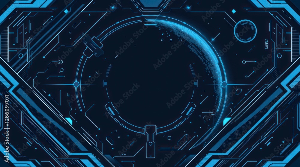 Poster design an abstract background in a futuristic sci-fi style