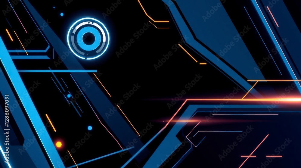 Poster design an abstract background in a futuristic sci-fi style