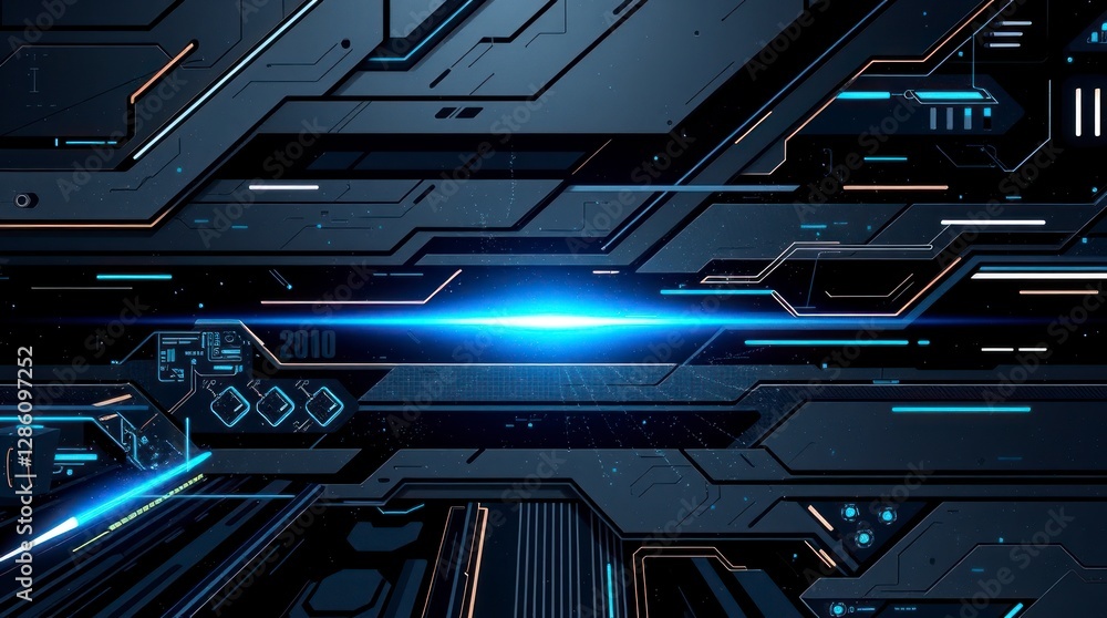 Poster design an abstract background in a futuristic sci-fi style