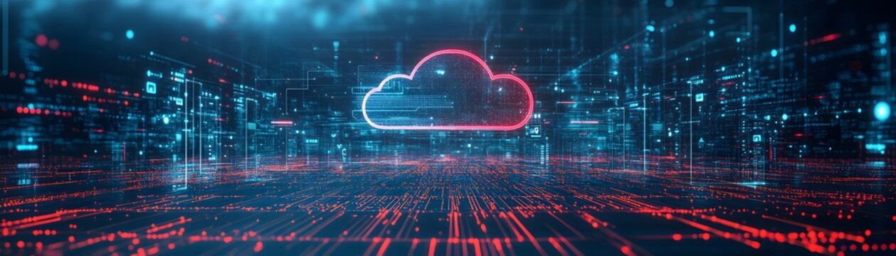 Exploring secure cloud computing solutions a digital interface overview in a tech environment